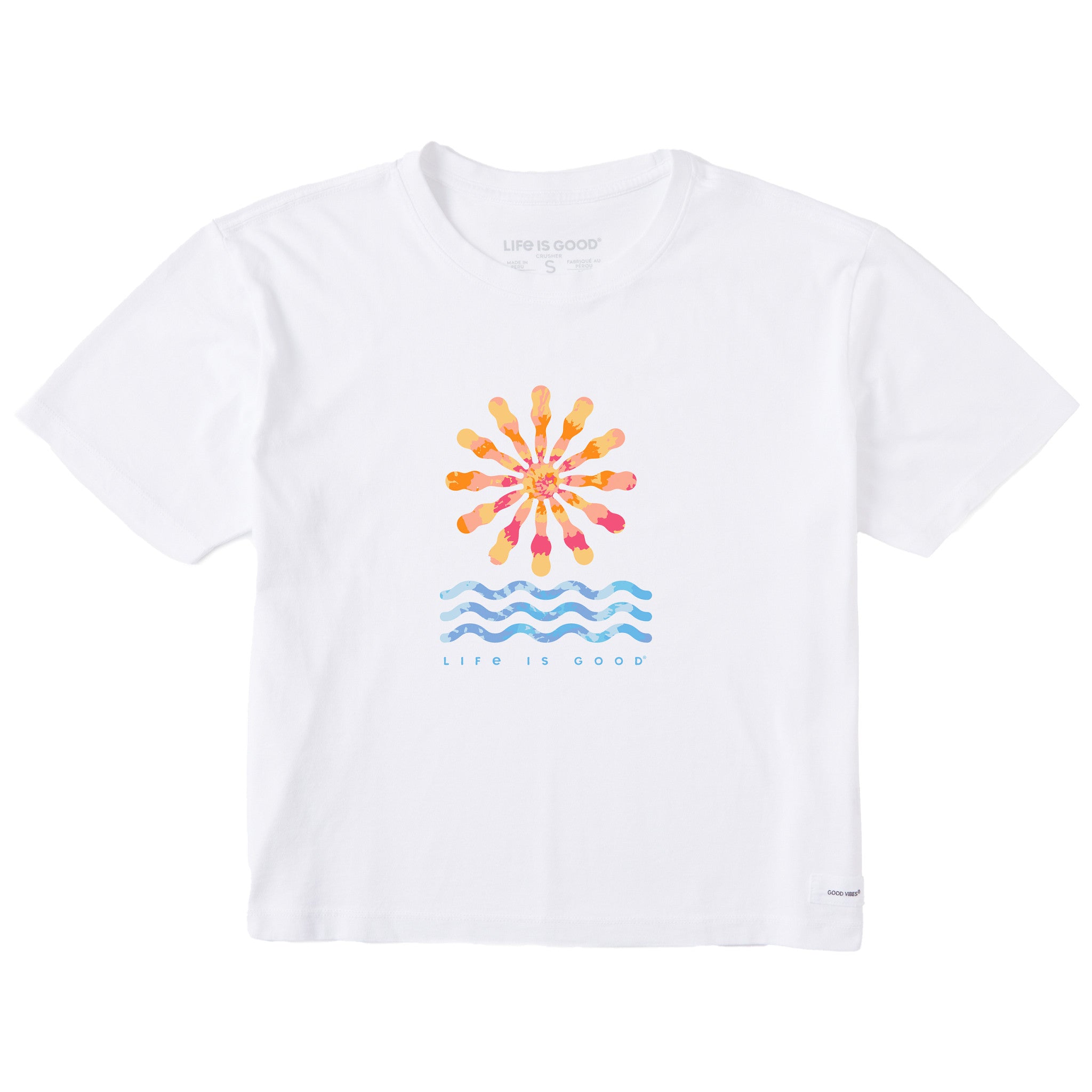 Blobby Tie Dye Sunset Boxy Tee